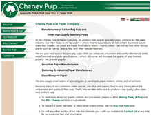 Tablet Screenshot of cheneypulp.com